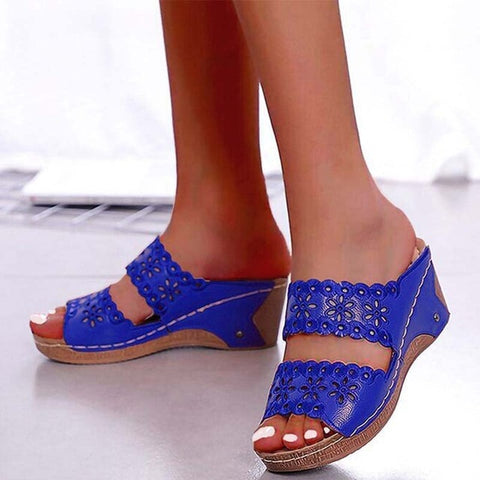 Slip On Fashion Gladiator Sandals Thick Bottom Footwear Flat Female Plus Size