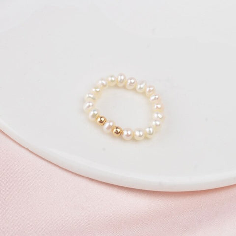 Mini Small Natural Freshwater Pearl Couple Rings