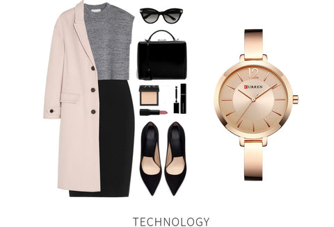 Fashion Gold Women Watches Stainless Steel Ultra thin Quartz Watch
