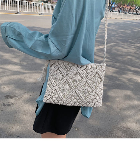 Fashion Woven Shoulder Bags Straw Women Weave Crossbody