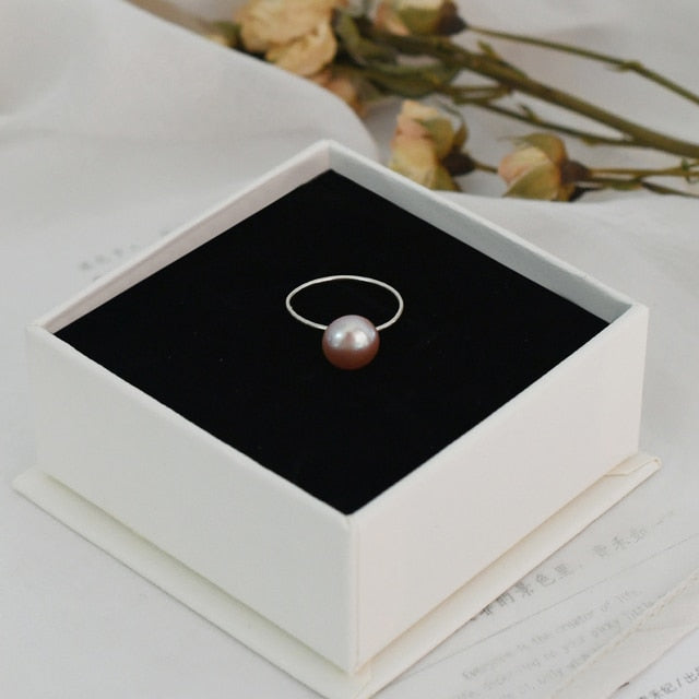 Natural Freshwater Pearl Ring Sterling Silver Jewelry