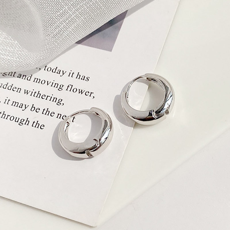 Minimalist 925 Sterling Silver Stud Earrings Jewelry