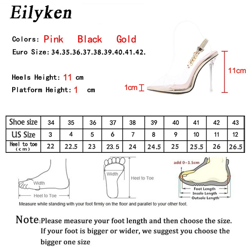 Pointed Toe Chain Design Crystal Heel Ladies Shoes Stiletto High Heels Dress Shoes