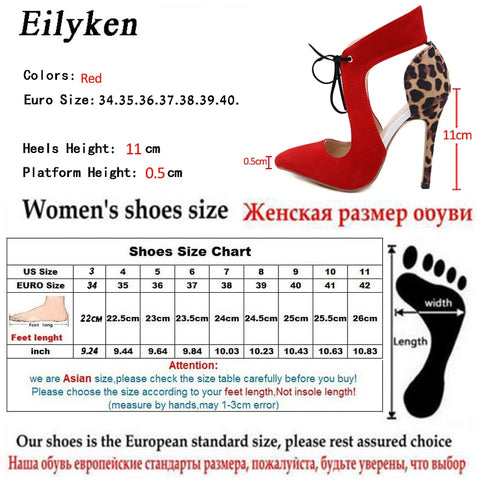 High Heels Red Leopard Shoes Women Pumps Wedding Lady Pointed Toe
