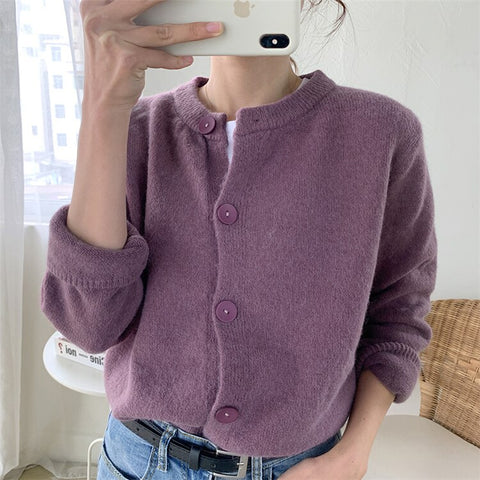 Cardigans Style Casual Stylish Knitted Buttons Chic Sweaters