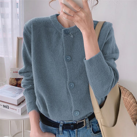 Cardigans Style Casual Stylish Knitted Buttons Chic Sweaters
