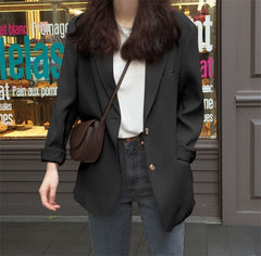 Casual Blazer Jacket Autumn Office Lady Long Sleeve Work Suit