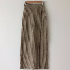 Skirts Knitting Straight Style Split Elegant Vintage Long Skirts