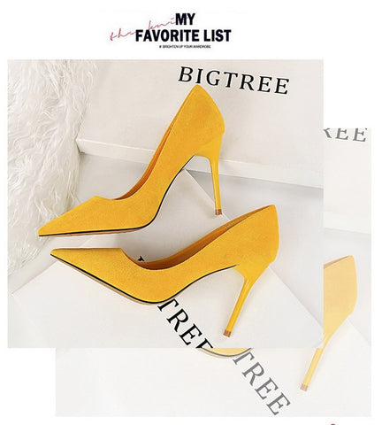 Pumps Suede High Heels Shoes Fashion Office Shoes Stiletto Party Shoes