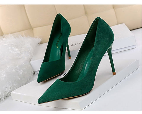 Pumps Suede High Heels Shoes Fashion Office Shoes Stiletto Party Shoes