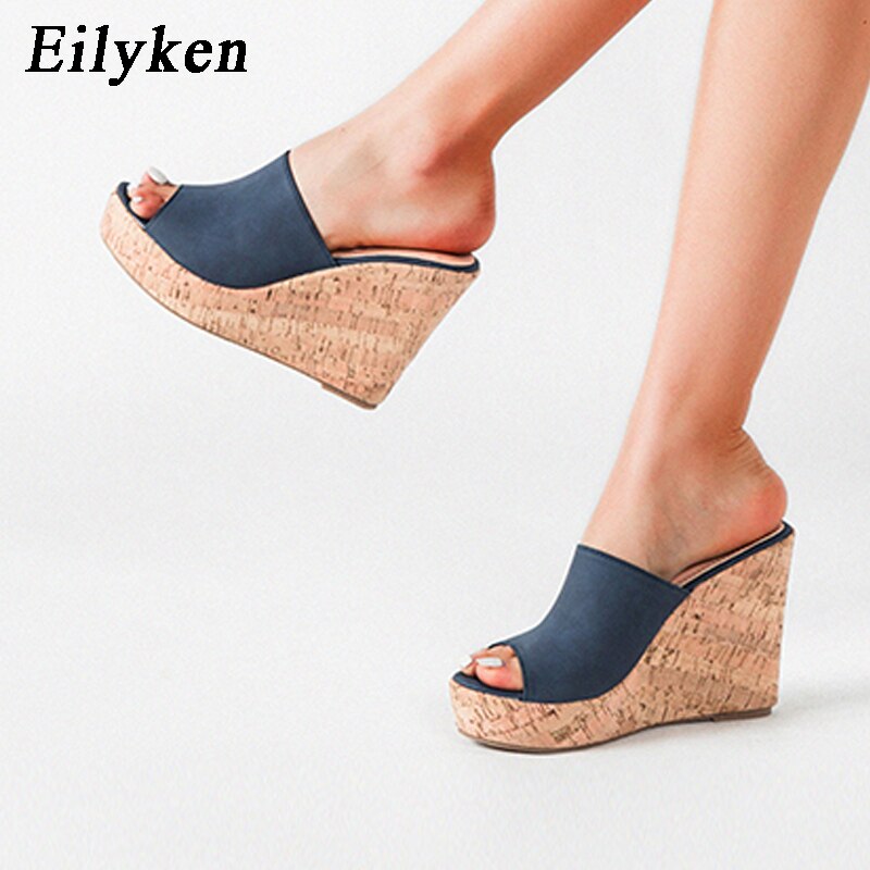 Casual Cozy Platform Wedges Heels Slippers Ladies Fashion Open Toe Roman