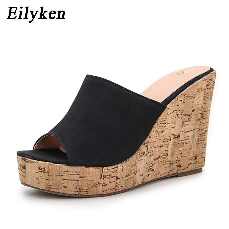 Casual Cozy Platform Wedges Heels Slippers Ladies Fashion Open Toe Roman