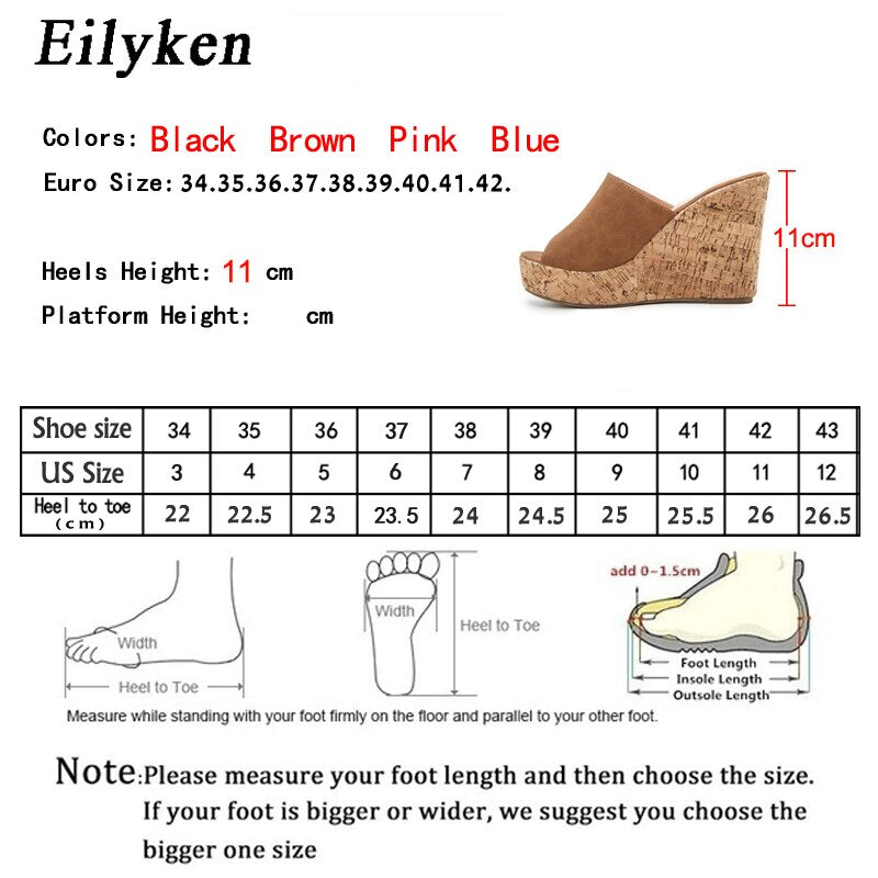 Casual Cozy Platform Wedges Heels Slippers Ladies Fashion Open Toe Roman