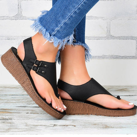 Heels Platform Wedges Sandalias Mujer Casual Flip Flops