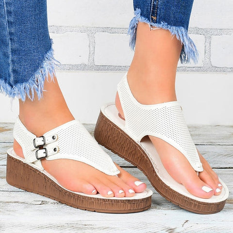 Heels Platform Wedges Sandalias Mujer Casual Flip Flops