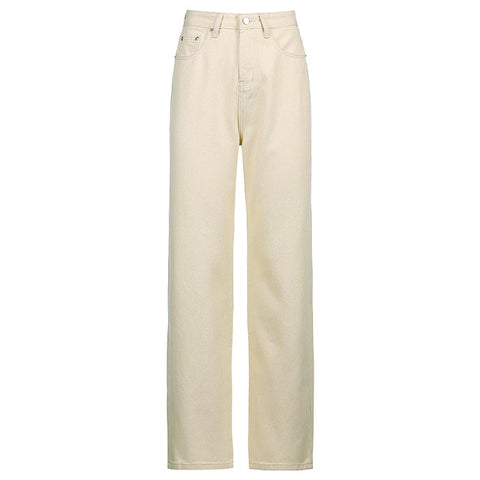 Wide Jeans Baggy Pockets Zipper Cargo Pants