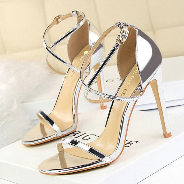 Shoes Buckle Strap High Heels 2020 New Women Heels Sandals Stiletto 11cm