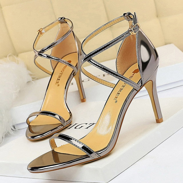 Shoes Buckle Strap High Heels 2020 New Women Heels Sandals Stiletto 11cm