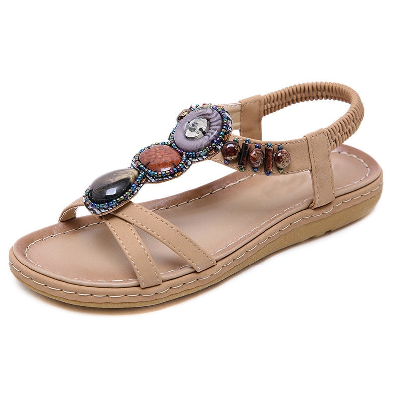 fashion  casual comfortable flat sandals large size Fmale beach sandals