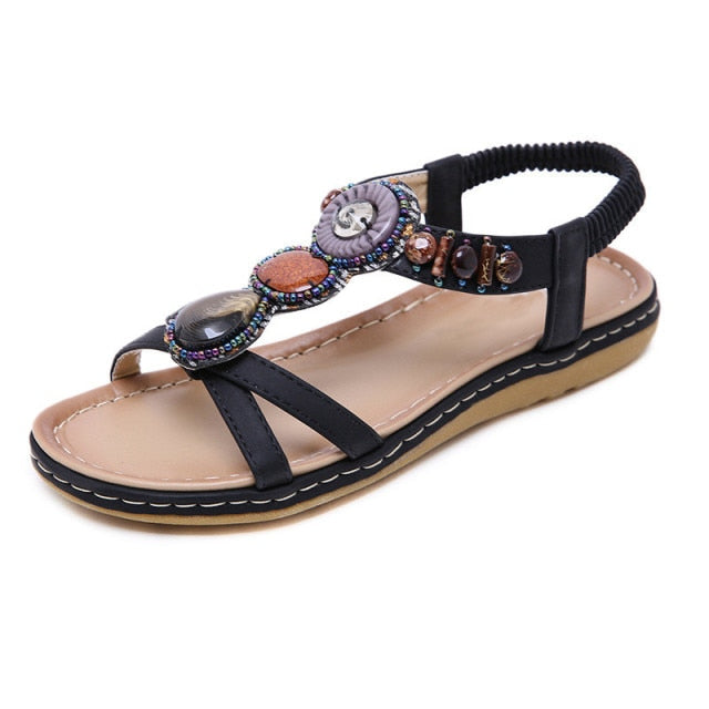 fashion  casual comfortable flat sandals large size Fmale beach sandals