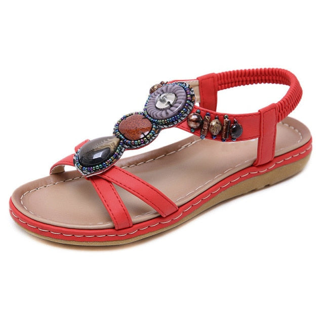 fashion  casual comfortable flat sandals large size Fmale beach sandals