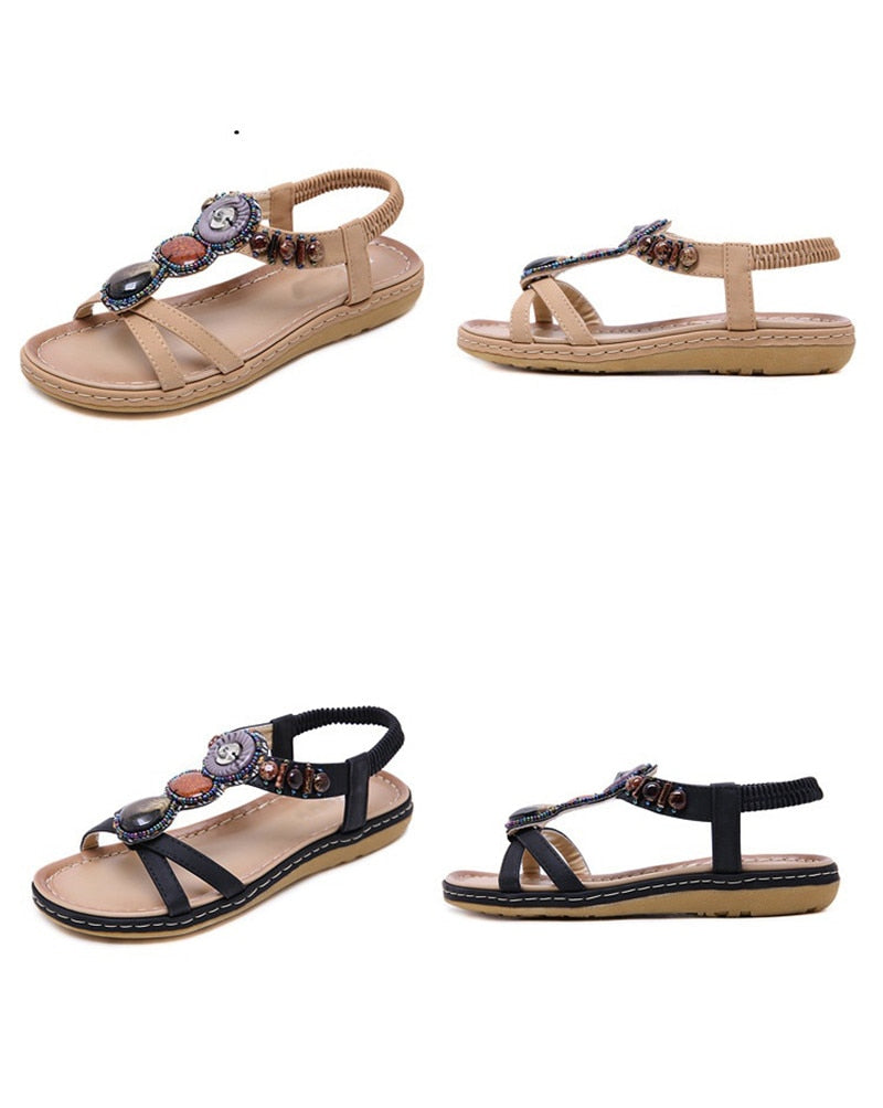 fashion  casual comfortable flat sandals large size Fmale beach sandals