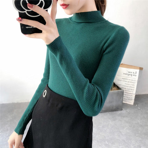 Women Pullovers Sweater Knitted Elasticity Casual