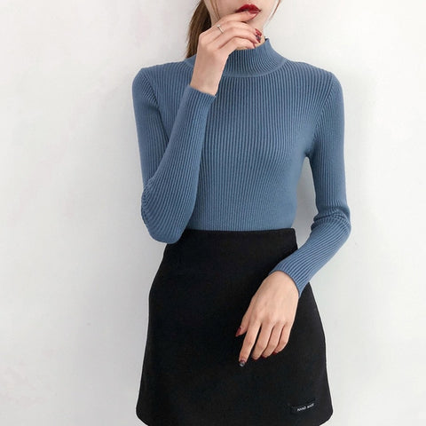 Women Pullovers Sweater Knitted Elasticity Casual