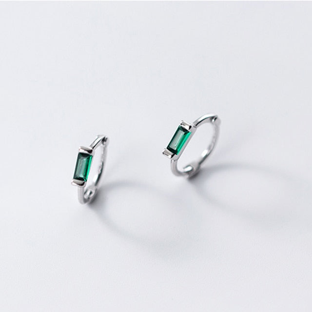 Geometric Square Zircon Ear Buckle for Women Genuine