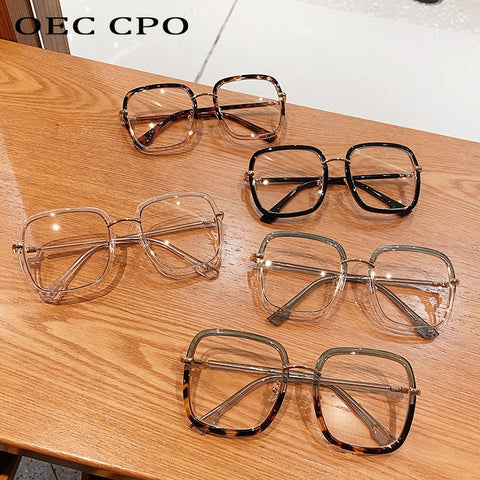 Oversized Clear Square Glasses Women Fashion Glasses Frames