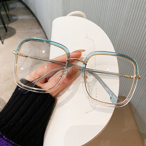 Oversized Clear Square Glasses Women Fashion Glasses Frames