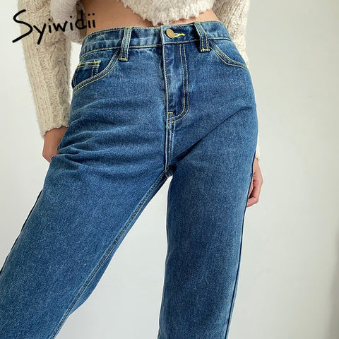High Waisted Mom Jeans for Women Harem Pants Denim Vintage Streetwear