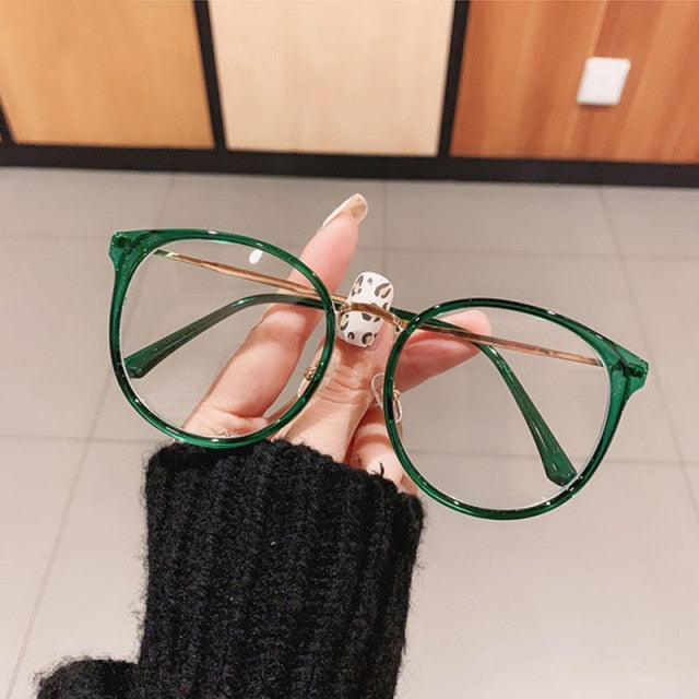 Fashion Round Women Glasses Frame Vintage Clear Lens Eyewear