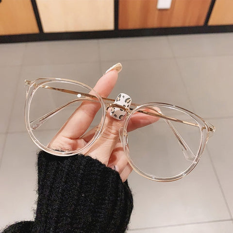 Fashion Round Women Glasses Frame Vintage Clear Lens Eyewear