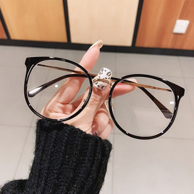 Fashion Round Women Glasses Frame Vintage Clear Lens Eyewear