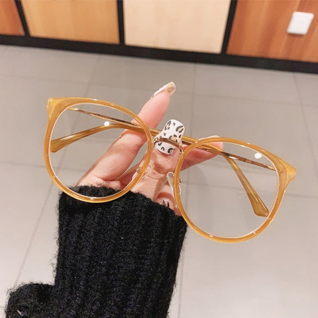 Fashion Round Women Glasses Frame Vintage Clear Lens Eyewear