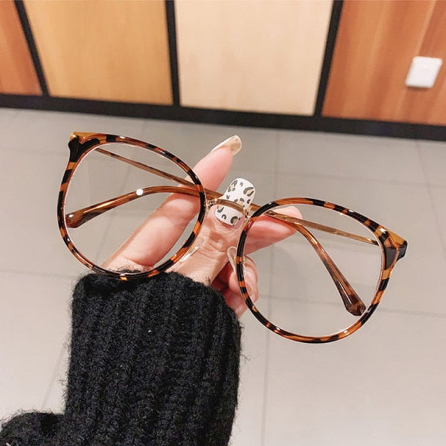 Fashion Round Women Glasses Frame Vintage Clear Lens Eyewear