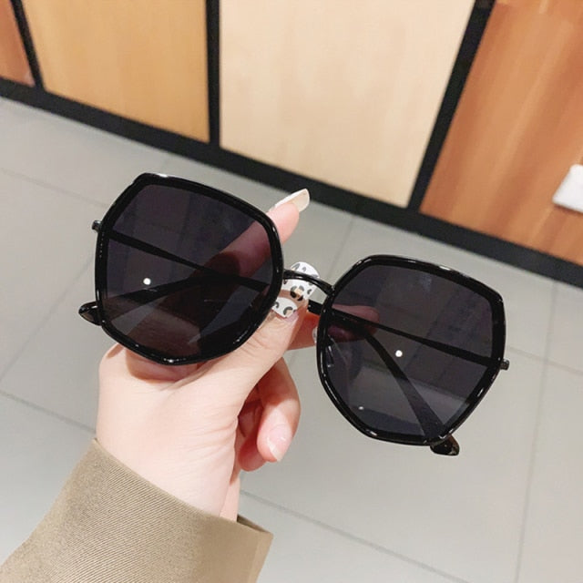 Fashion Polygon Gradient Women Sunglasses Vintage Irregular