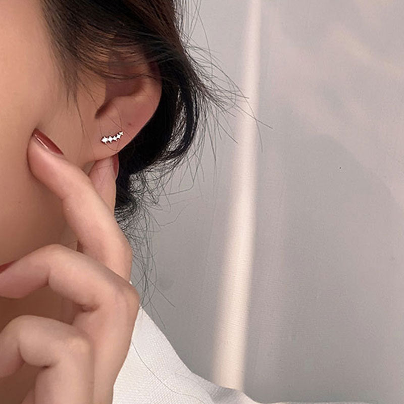 Simple Star Combination Stud Earrings