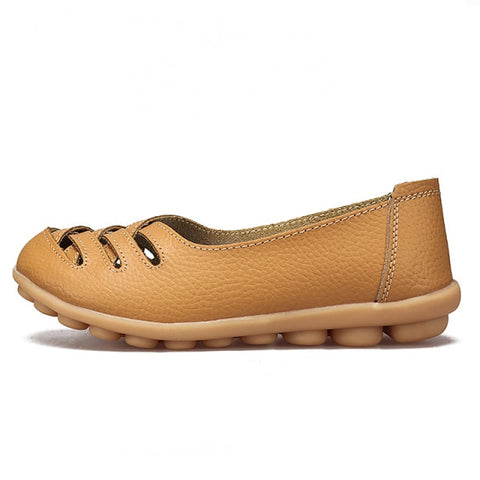 Genuine Leather Women's Shoes Flats Loafers Slip On