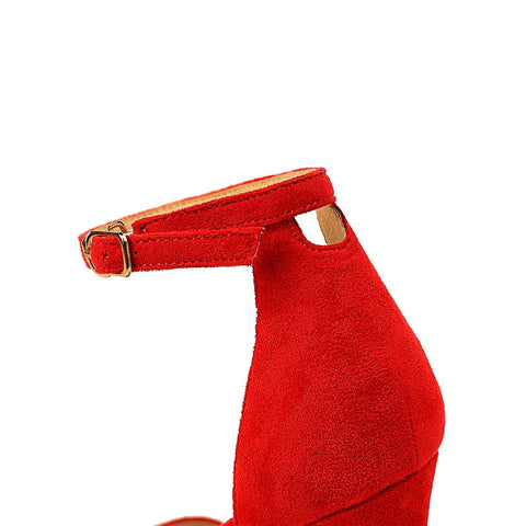 Women 10cm High Heels Flock Stripper Sandals Female Classic Pumps