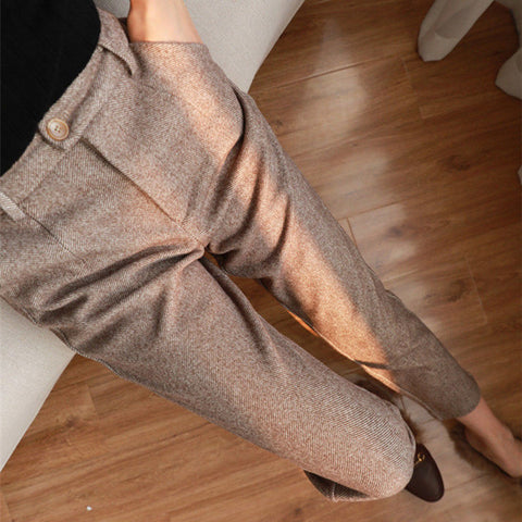 Plus Size Casual High Waist Office Lady Harem Pants