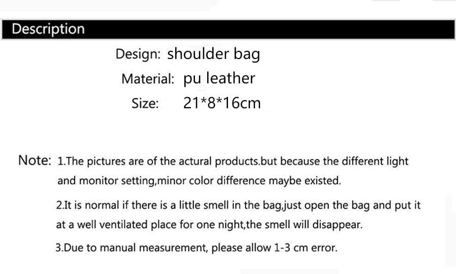 Vintage Shoulder Strap Bags Pu Leather Small Crossbody Handbag