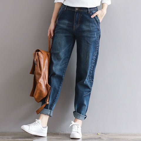 Boyfriend Jeans Harem Pants Trousers Casual Plus Size Loose Fit Vintage