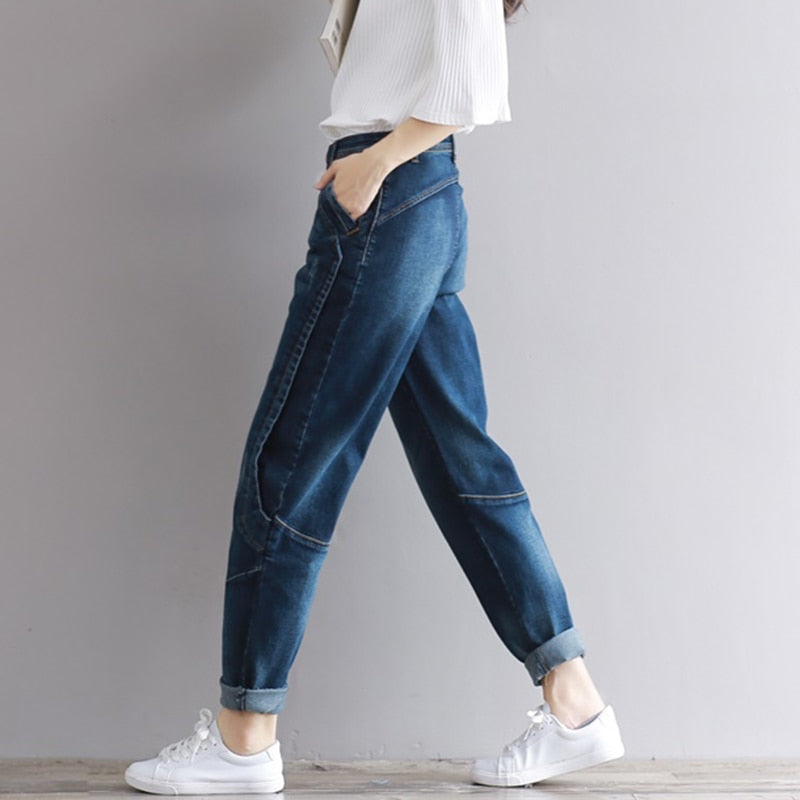 Boyfriend Jeans Harem Pants Trousers Casual Plus Size Loose Fit Vintage