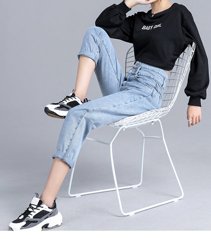 mom jeans women vintage casual high waist harem pants