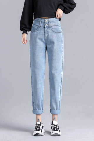 mom jeans women vintage casual high waist harem pants