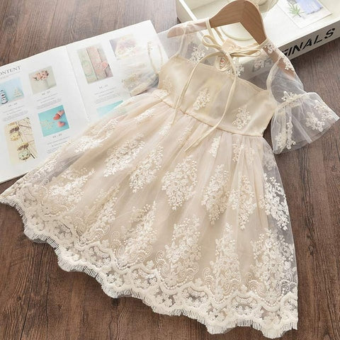 Floral Dresses Fashion Sweet Kids Toddler Baby Clothing