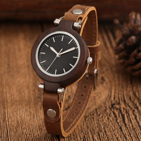 Vintage Cowhide Leather Chic Women Watches