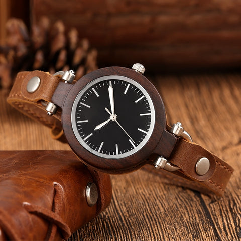 Vintage Cowhide Leather Chic Women Watches